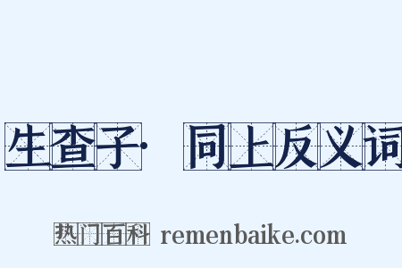 生查子·同上反义词是什么意思的图片